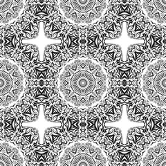 Decorative floral ornament. seamless pattern. vector illustration. Tribal Ethnic Arabic, Indian, motif. for interior design, wallpaper.