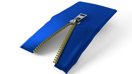 Fabric fastener study, 3d rendering