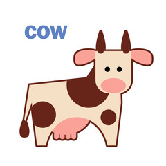 Farm animal cow white