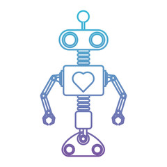 robot machine isolated icon vector illustration design