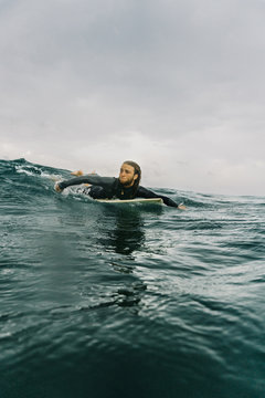 Man rowing on board