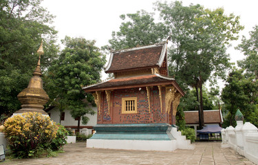 Wat Xieng Thong Buddhist temple in Luang Prabang, Laos PDR