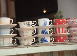 group of coffee cups