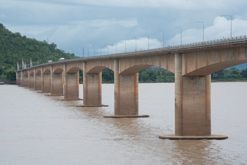 Bridge cross of khong river Pakse Champasak Laos