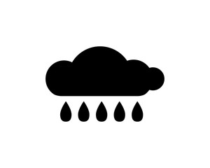rain cloud icon design illustration,glyph style design, designed for web and app