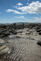 Sandy Path through the Rocks to the Sea