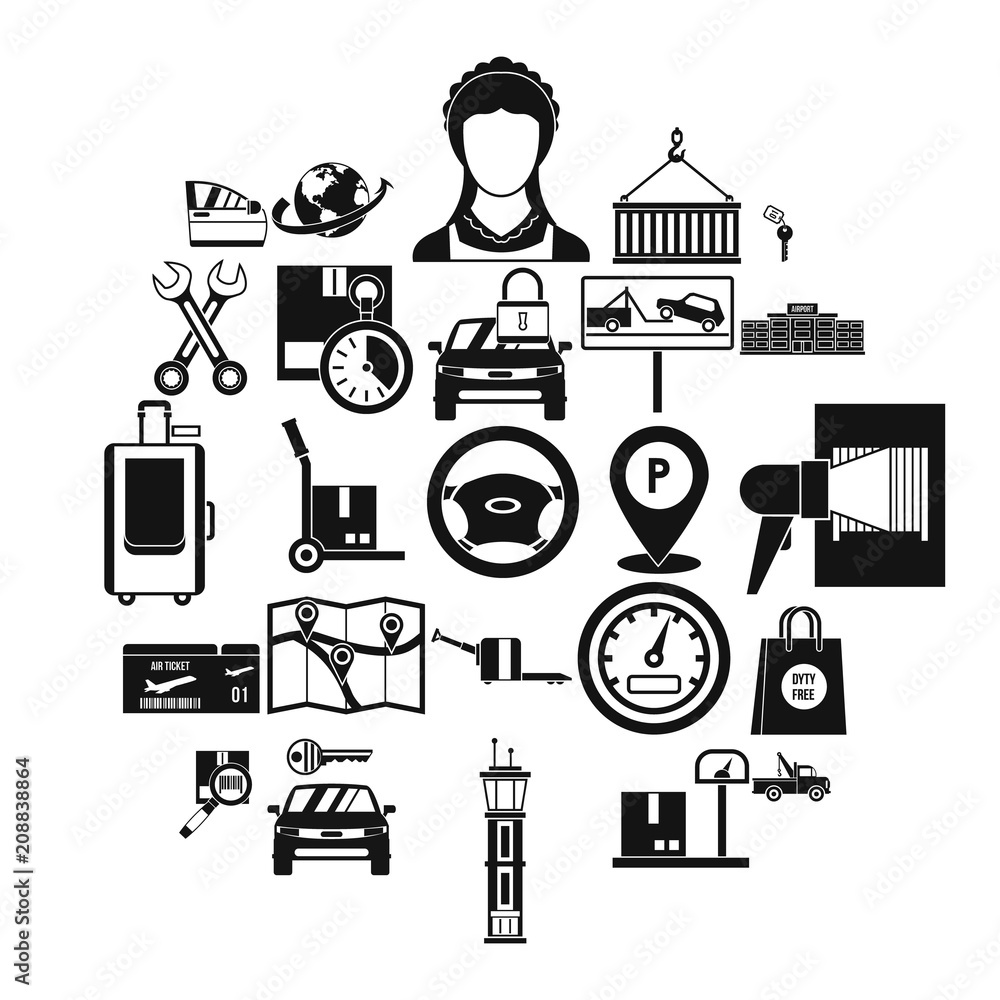 Aufkleber heaver icons set. simple set of 25 heaver vector icons for web isolated on white background