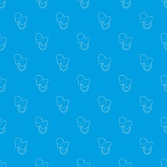 Baby pacifier pattern vector seamless blue repeat for any use