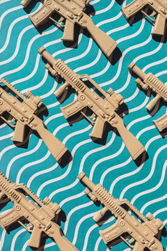 Automatic guns.