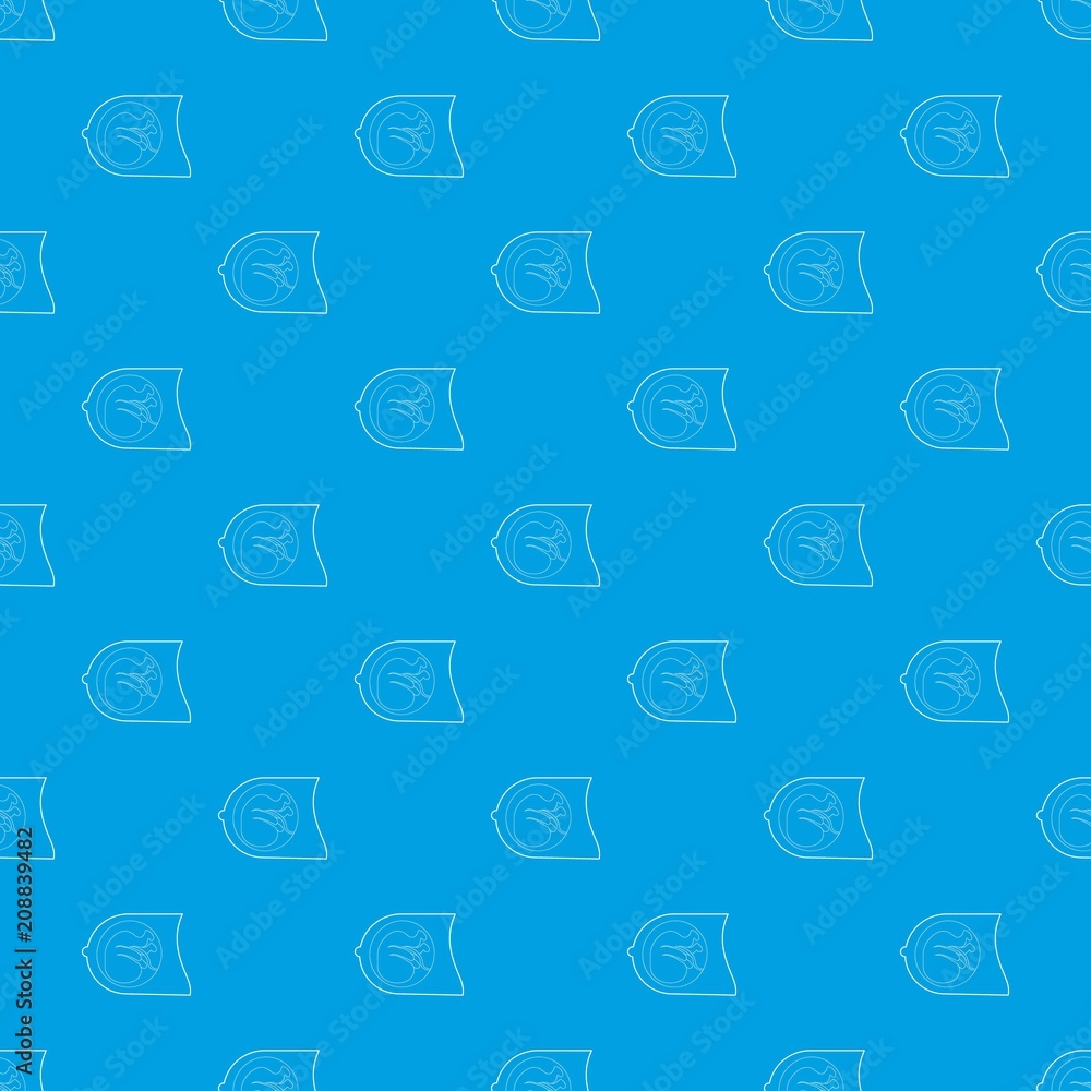 Poster fetus pattern vector seamless blue repeat for any use