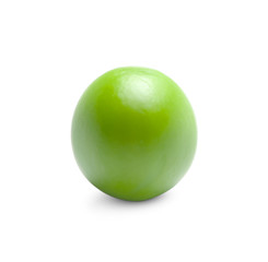 Fresh green pea on white background