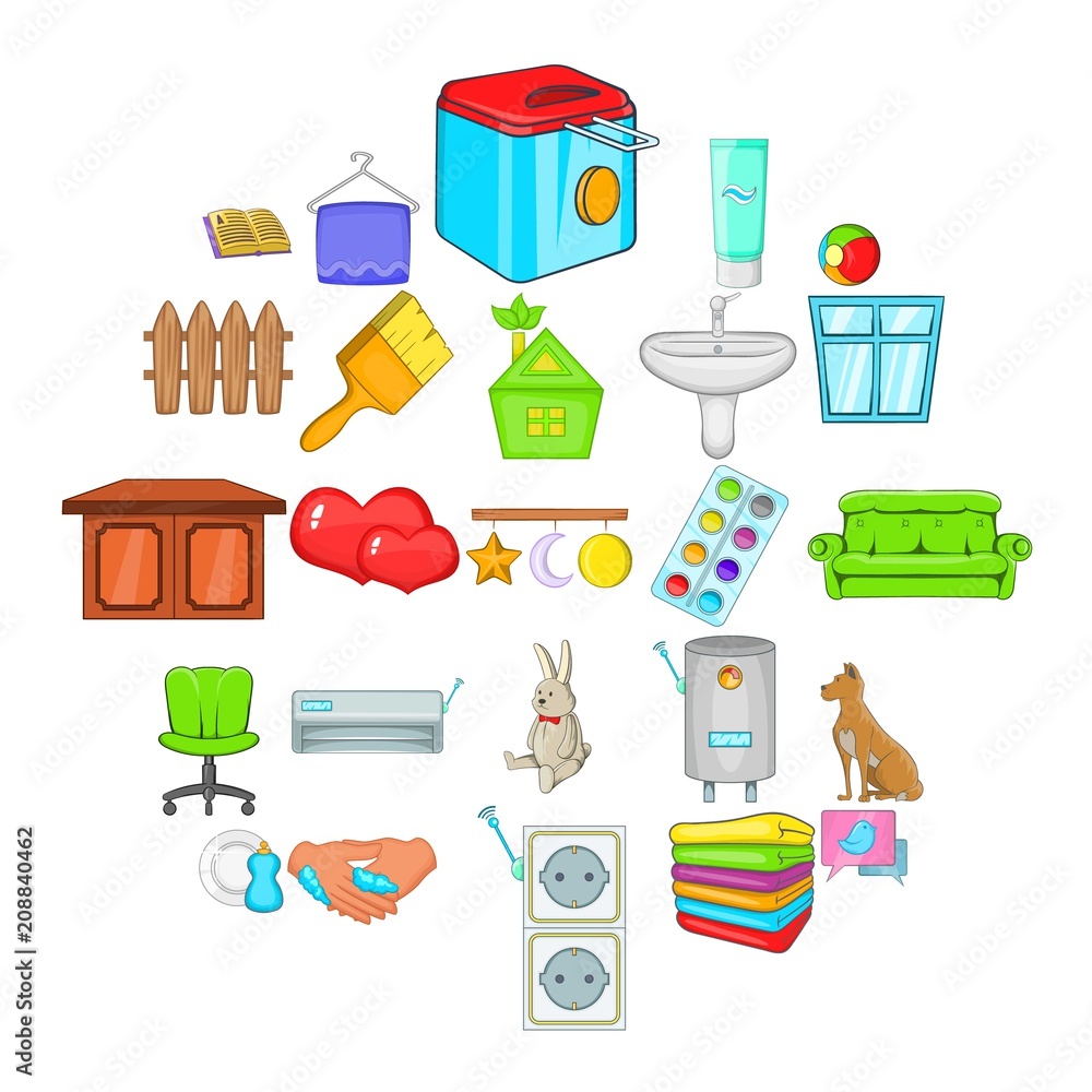 Aufkleber soft towel icons set. cartoon set of 25 soft towel vector icons for web isolated on white background