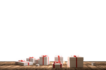 gift boxes 3D rendering