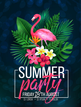 illustration tropical party
