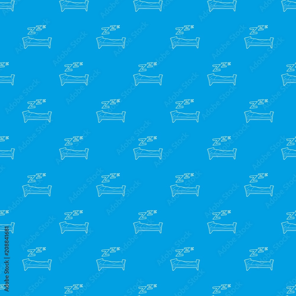 Poster bed pattern vector seamless blue repeat for any use