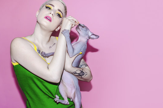 cat,pet,make-up,eye,attitude,fashion,sexy,colorful