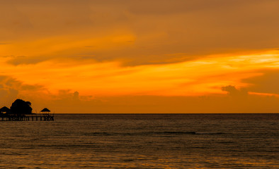 Beautiful picture with bright colors at sunset.