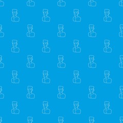 Doorman pattern vector seamless blue repeat for any use