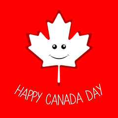Happy maple leaf. Canada day
