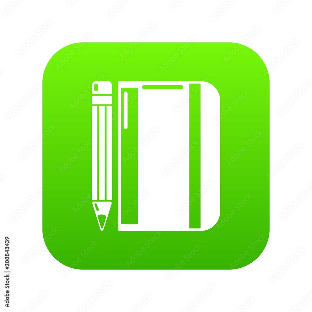 Poster notepad pencil icon. simple illustration of notepad pencil vector icon for web