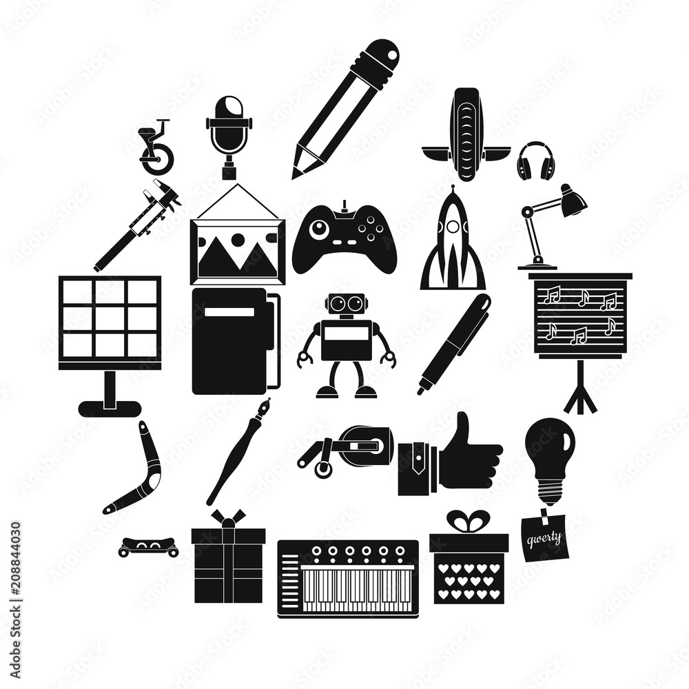 Poster boon icons set. simple set of 25 boon vector icons for web isolated on white background