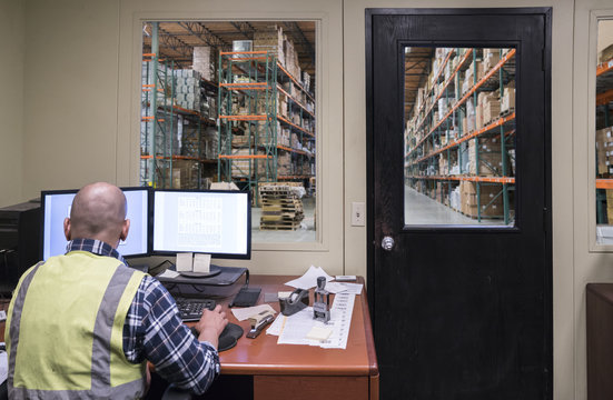 Warehouse Worker In Office