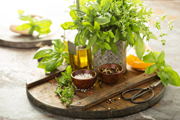 Cooking with fresh herbs