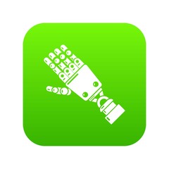 Robot arm icon. Simple illustration of robot arm vector icon for web.