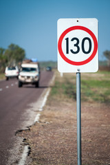 130 km/h speed sign, Northern Territory