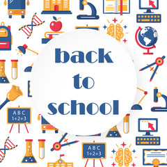 Back to school colorful banner