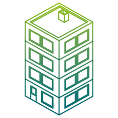 building construction isometric icon vector illustration design