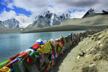 Gurudongmar Lake, North Sikkim, India. Gurudongmar Lake is one of the highest lakes in the world and in India, located at an altitude of 17,800 ft, in the Indian state of Sikkim.