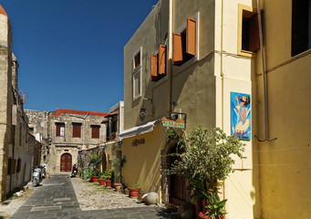 Fototapeta na wymiar Old streets of Rhodes