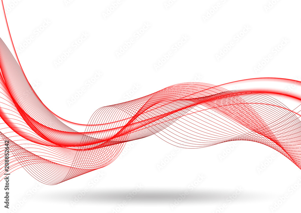 Canvas Prints red abstract wave wallpaper modern design with copy space. vector illustration