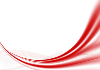 Abstract red wave background vector illustration