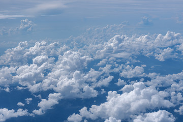 Fototapeta premium Beautiful blue sky and clouds,Aerial photos of blue sky and clouds,copy space for background