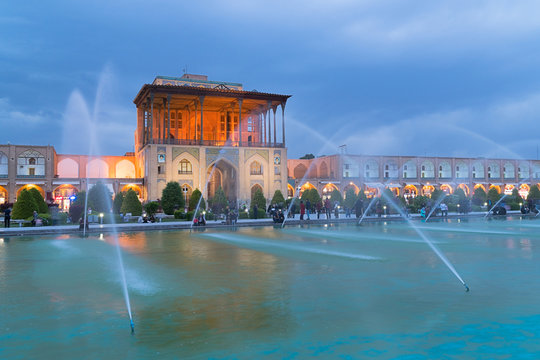 Ali Qapu Is A Grand Palace In Isfahan, Iran. It Is Located On The Western Side Of The Naqsh E Jahan Square. Property Release Is Not Needed For This Public Place.