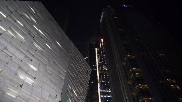 night illuminated guangzhou city downtown famous library building front panorama 4k china
