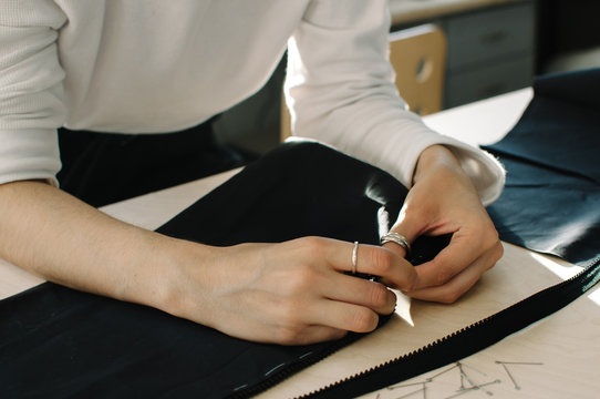 Fashion designer at work