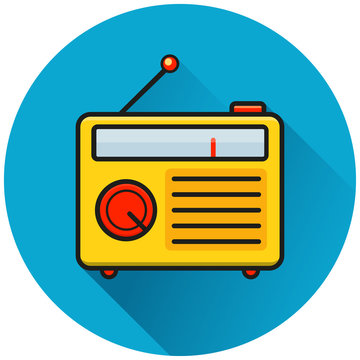 recommend clip art: radio circle blue icon concept