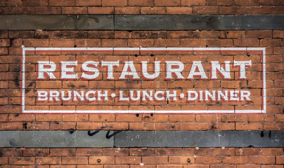 stylish restaurant sign