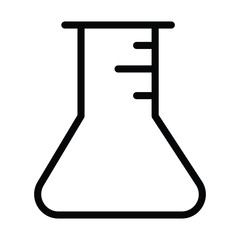 laboratory test tube round with outline style