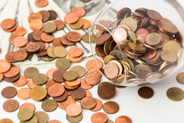 saving money concept, business growth up