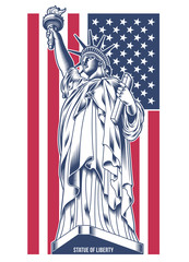 Statue of Liberty Vector Illustration 