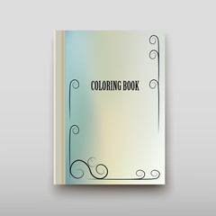 Leaflet cover presentation abstract geometric background, layout in A4 set technology brochure flyer design coloring template vector shadow