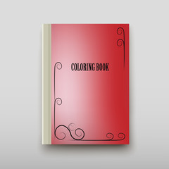 Leaflet cover presentation abstract geometric background, layout in A4 set technology brochure flyer design coloring template vector shadow