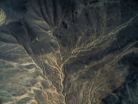 Aerial view of died soil.