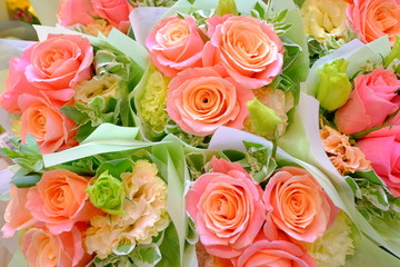 Romantic Flower bouquet arrangement with special light pink rose