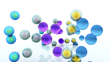 3d rendering of abstract primetives