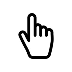 Hand click icon, linear vector